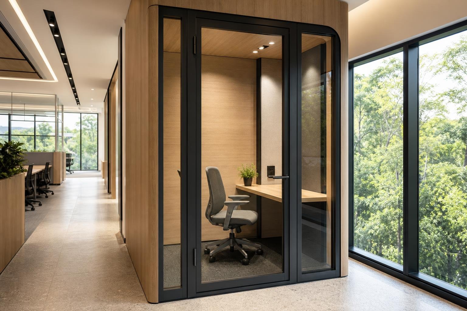 office phone booth pod — concept study