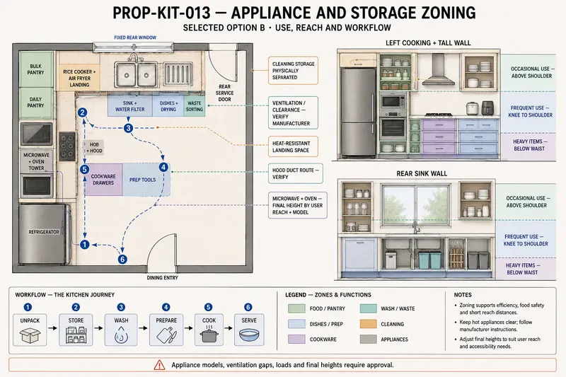 Appliance and storage zoning — representative proposal-development study