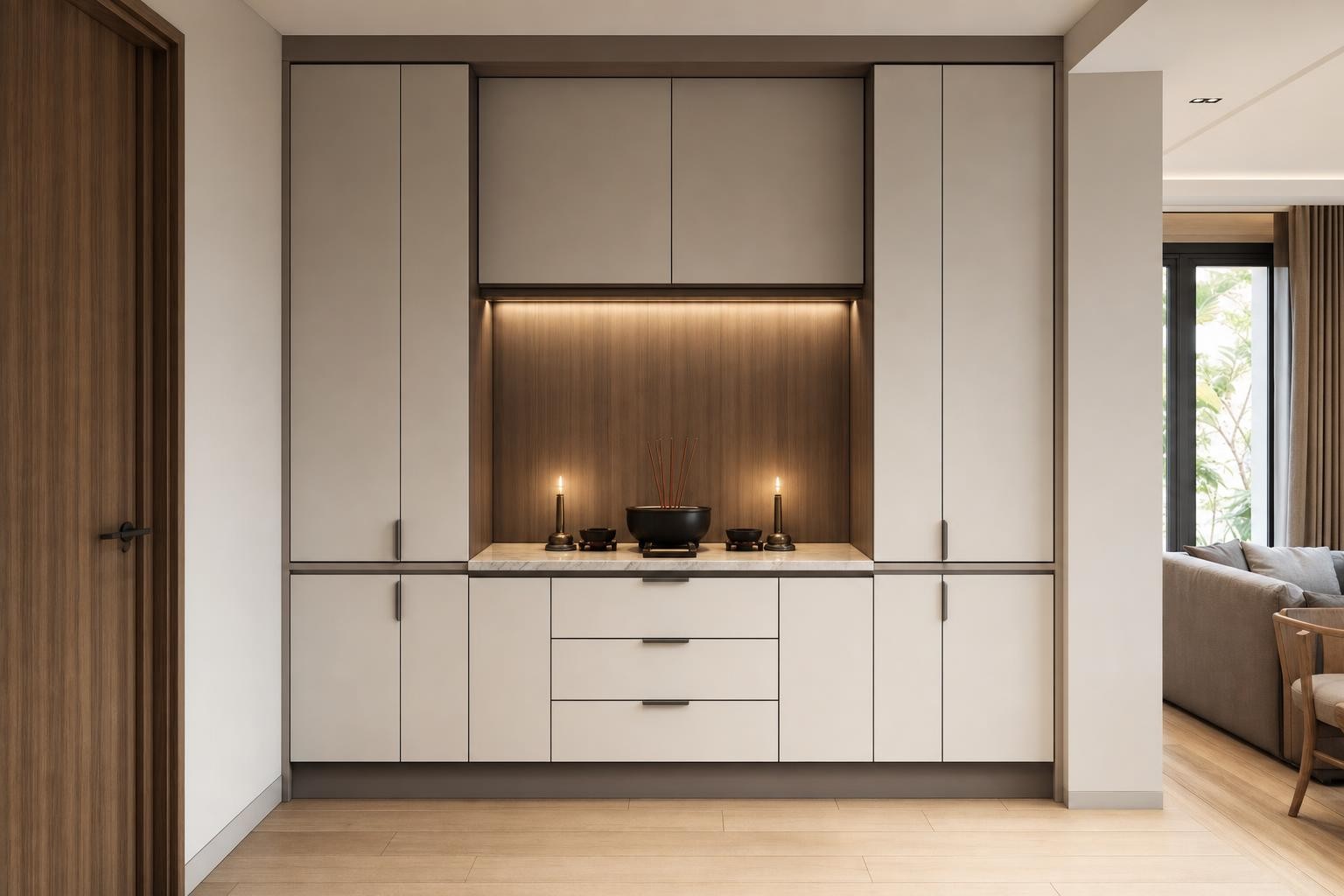 Warm Wood Modern · Prayer room
