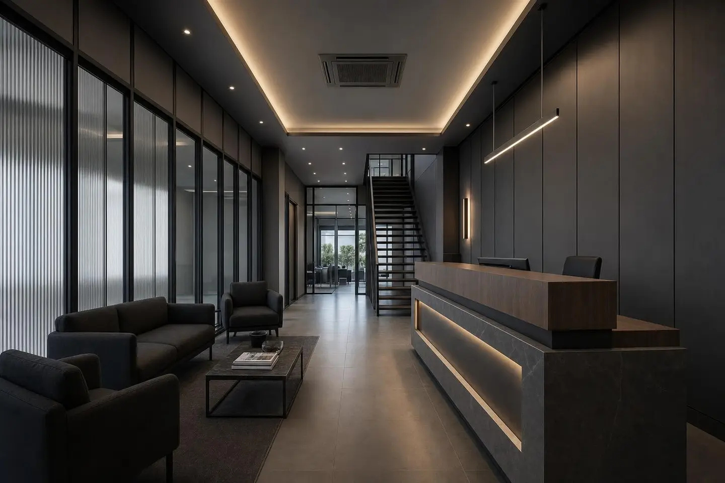 Office glass partition design concept — Executive Modern Office style