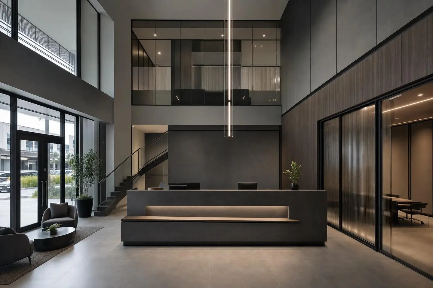 Reception counter design concept — Executive Modern Office style