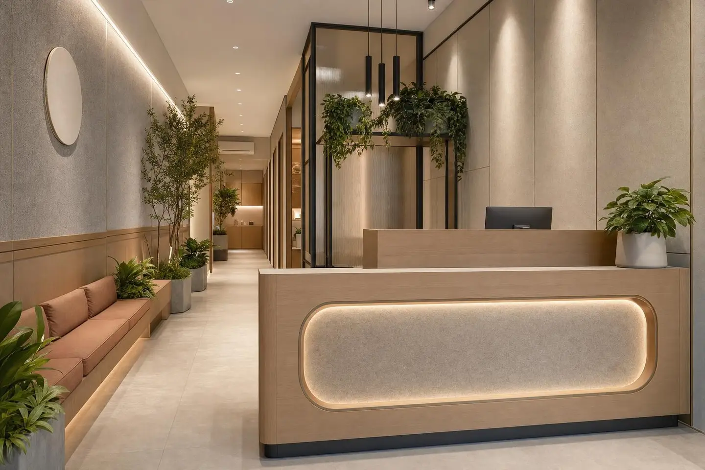 Reception counter design concept — Executive Modern Office style