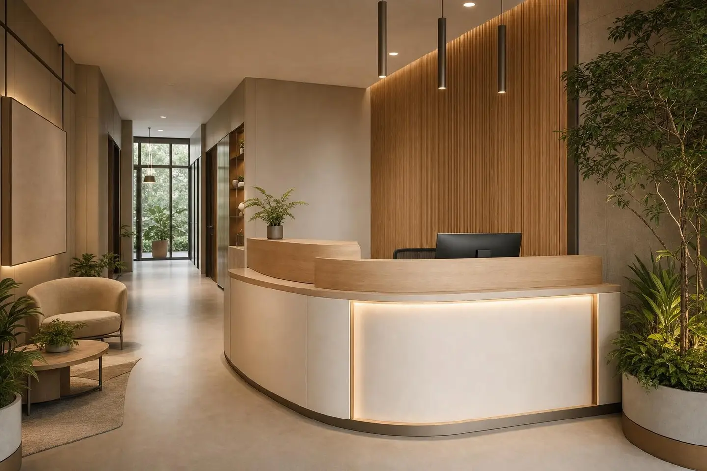 Reception counter design concept — Executive Modern Office style