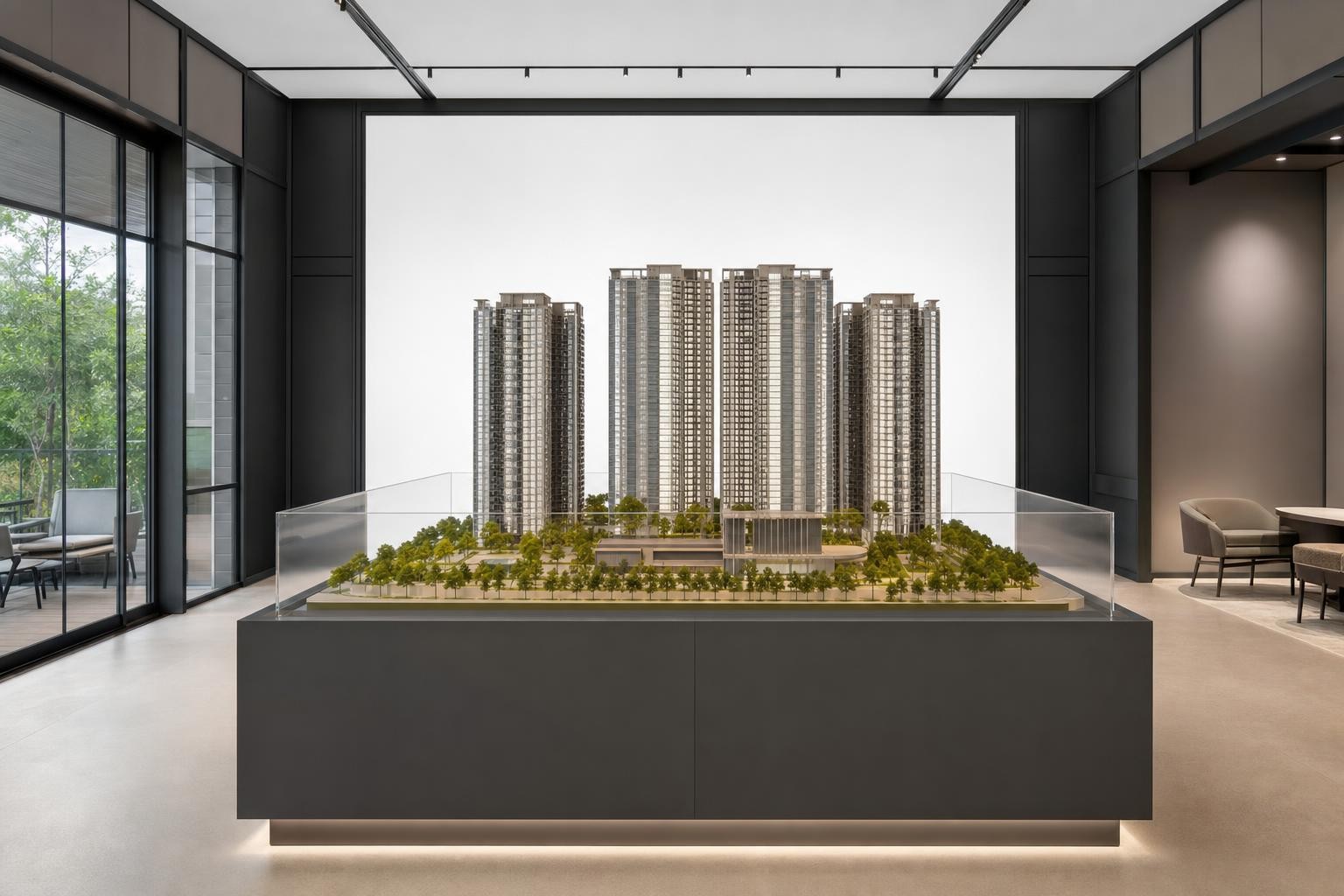property sales gallery scale-model display hall — concept study