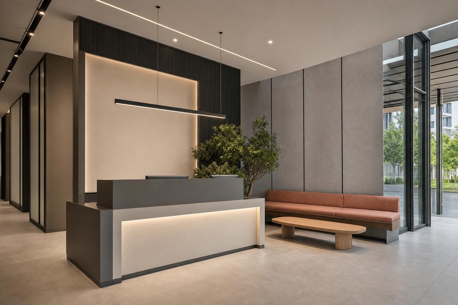 property sales gallery reception and welcome lobby — concept study