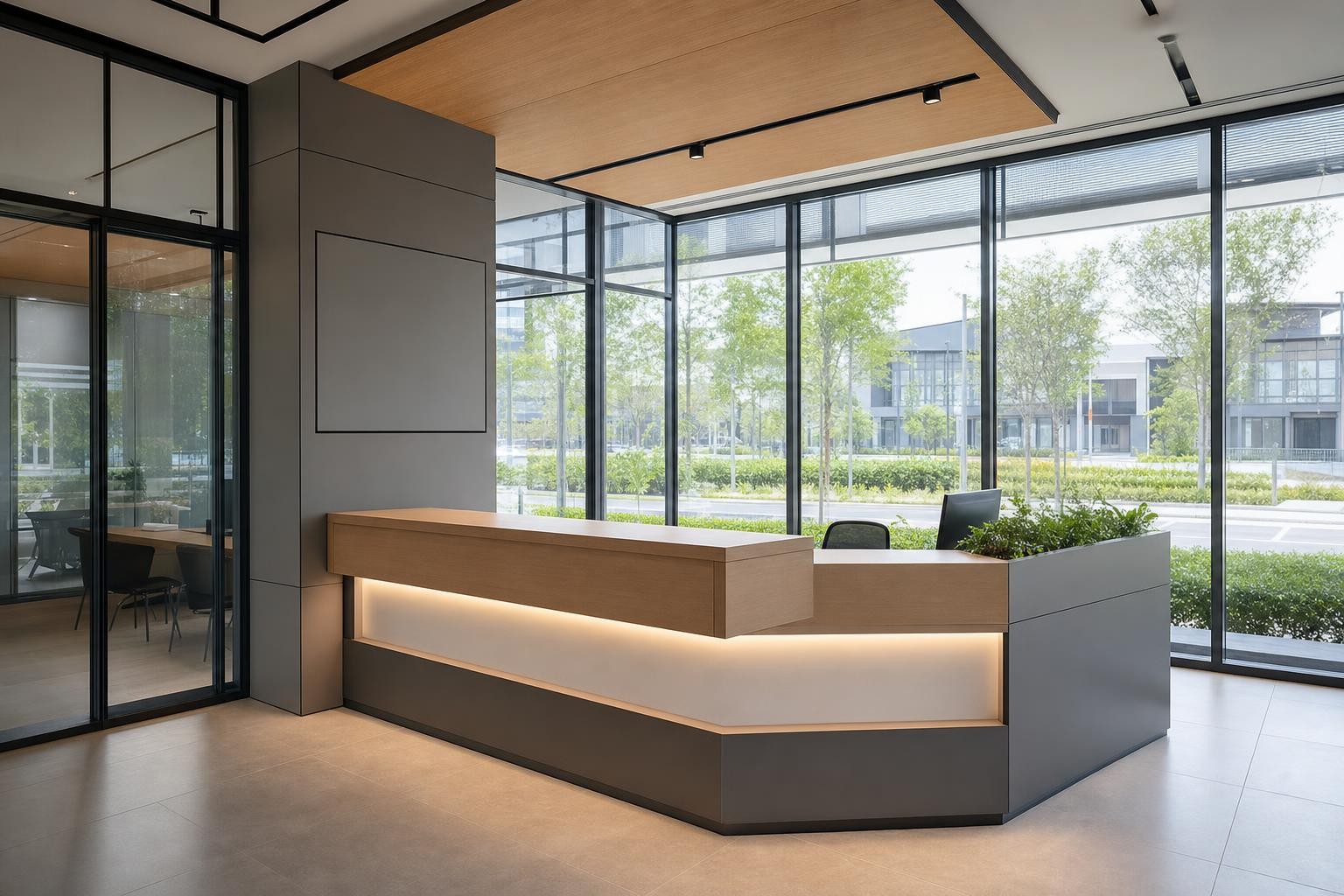 property sales gallery reception and welcome lobby — concept study