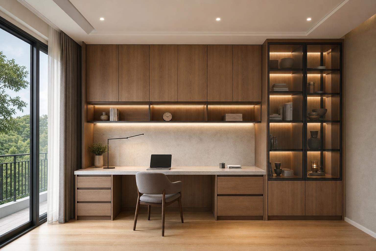 Warm Wood Modern · Study