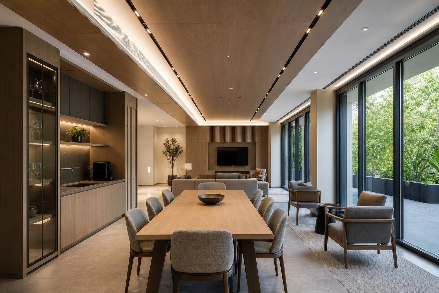 hotel suite living and pantry — concept study