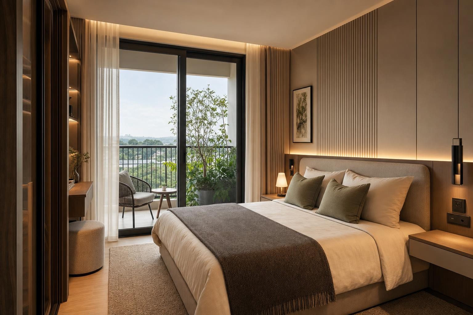 residential show-apartment bedroom — concept study