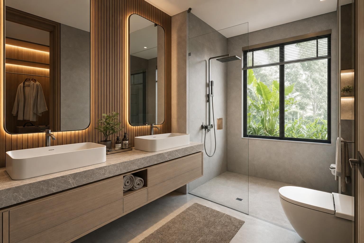 residential show-apartment bathroom — concept study
