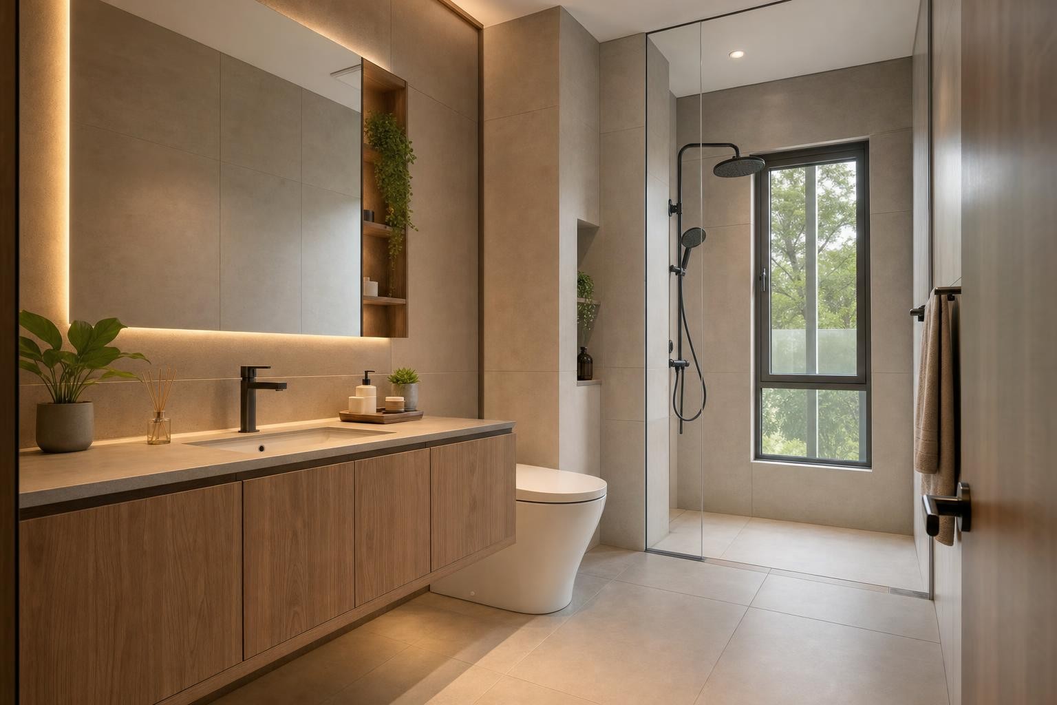 residential show-apartment bathroom — concept study