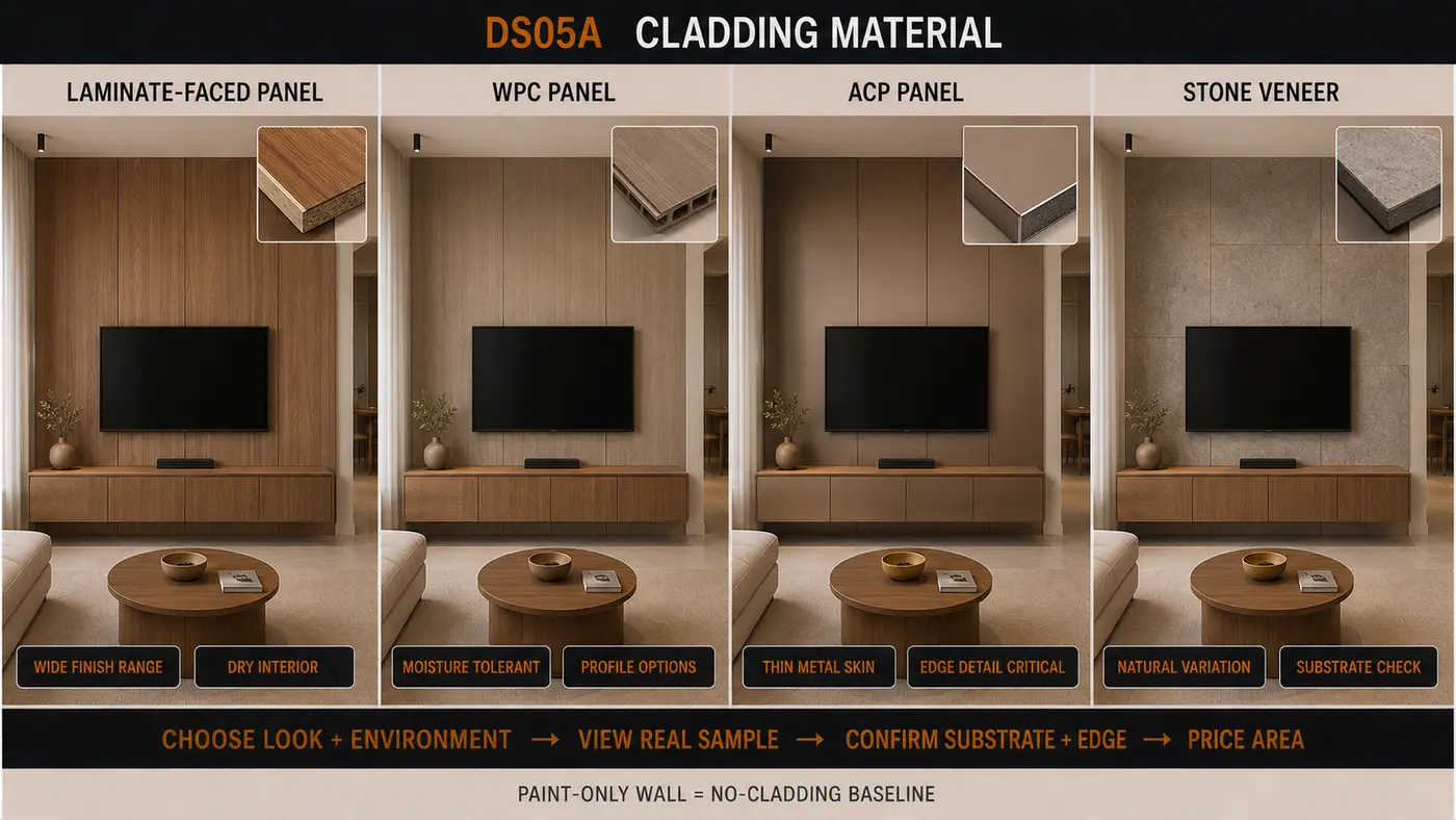 Cladding Material — options compared side by side