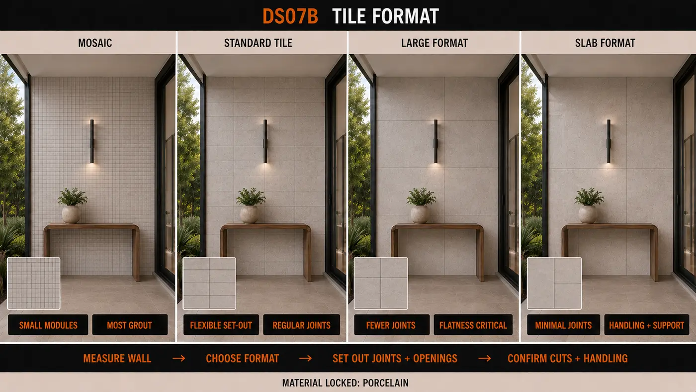Tile Format — options compared side by side