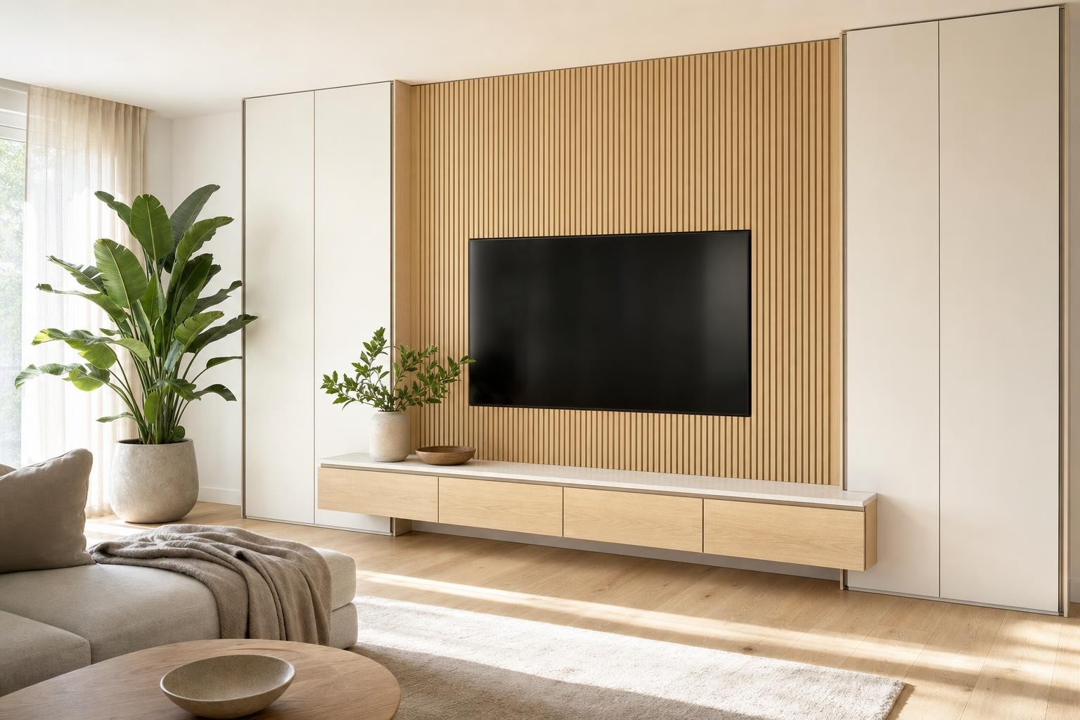 Scandinavian · TV feature wall