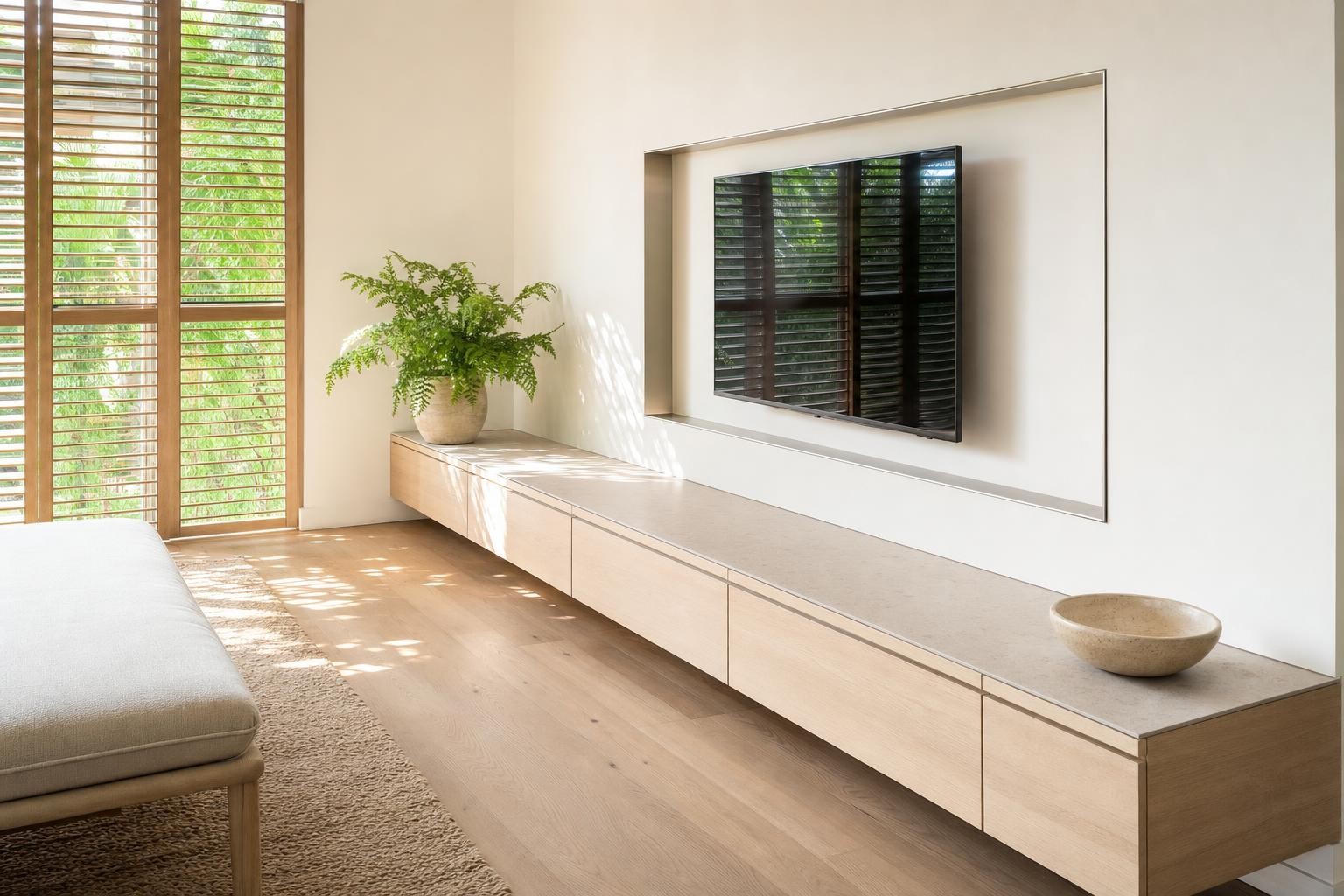 Scandinavian · TV feature wall