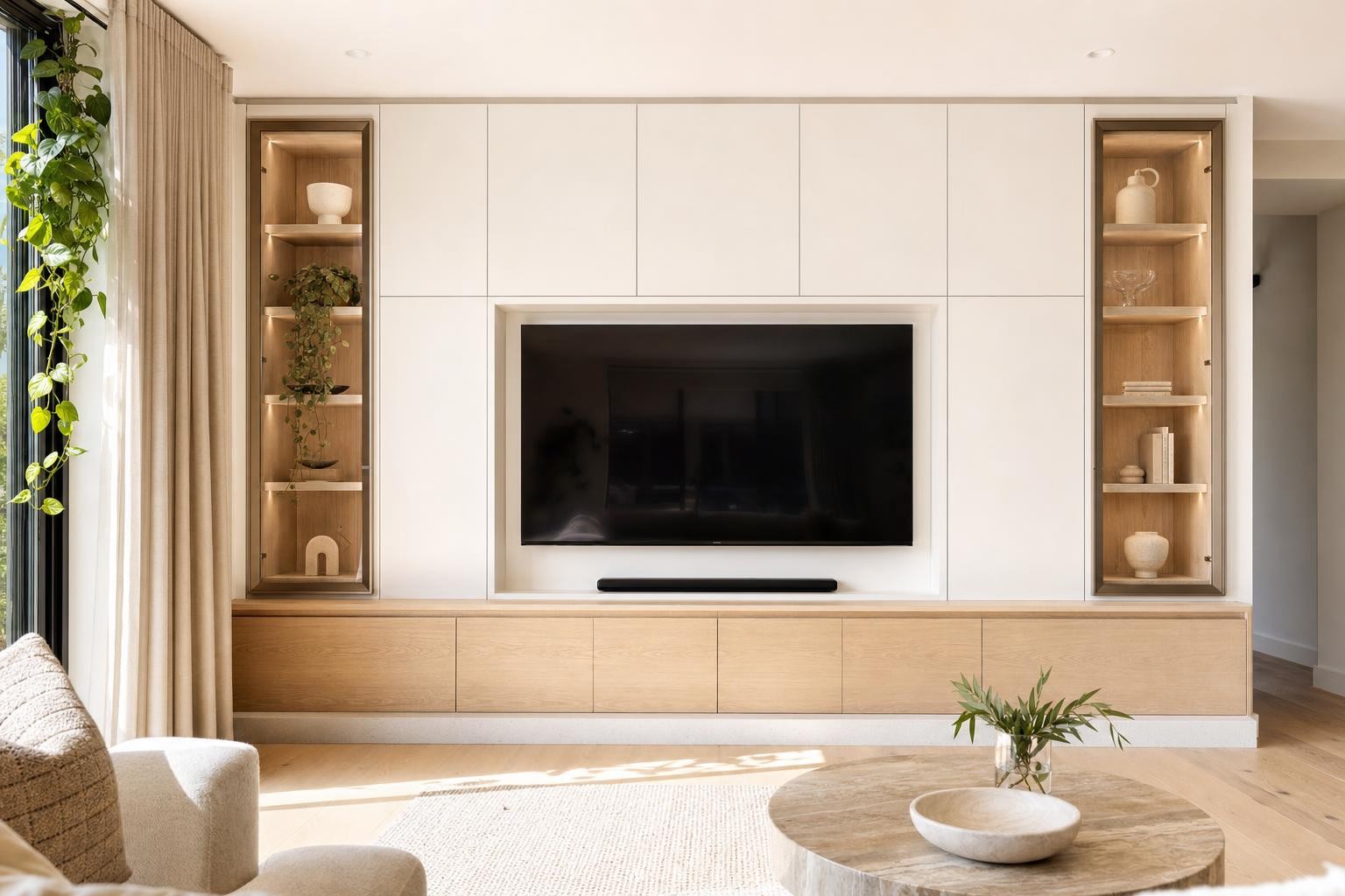 Scandinavian · TV feature wall