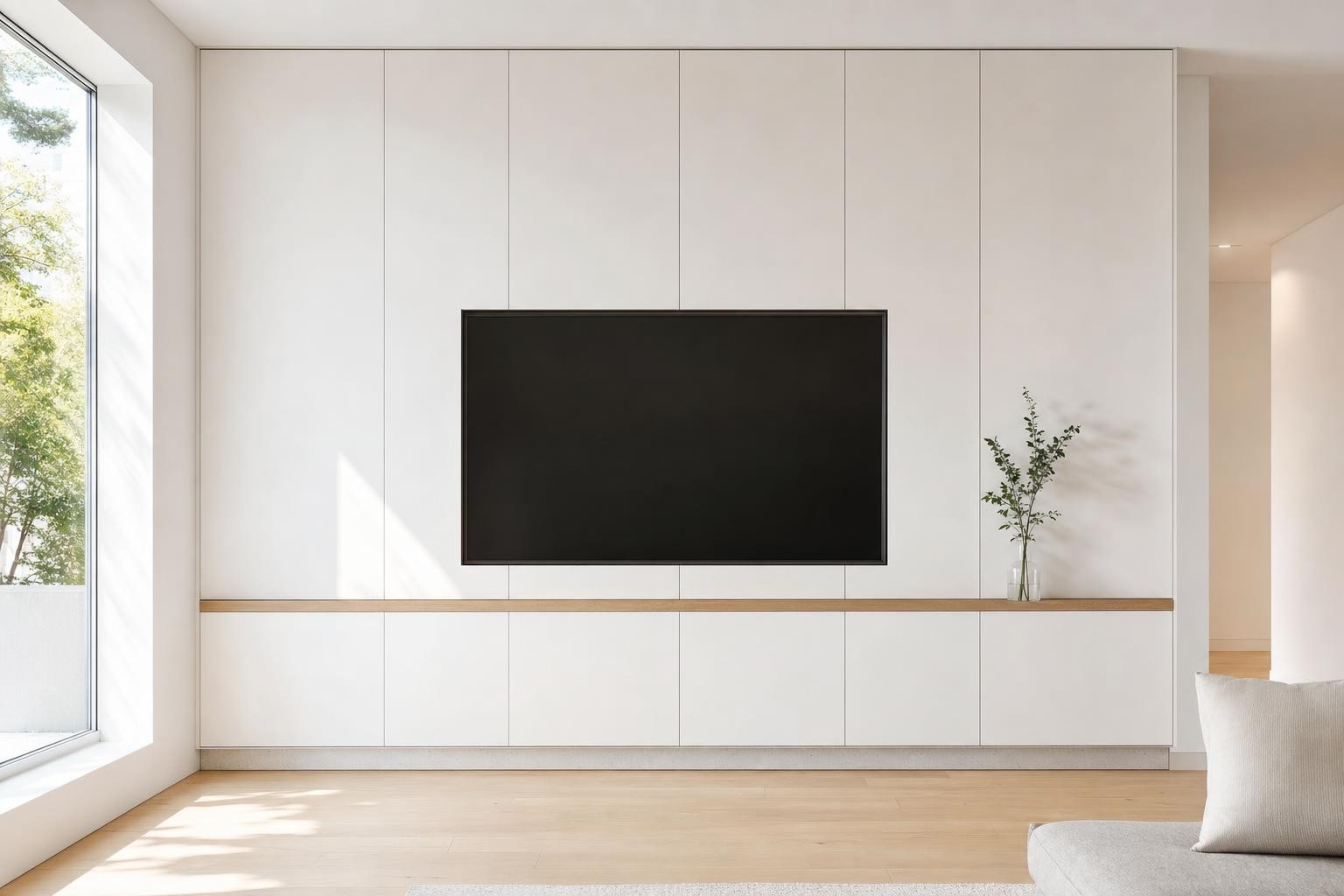 Scandinavian · TV feature wall
