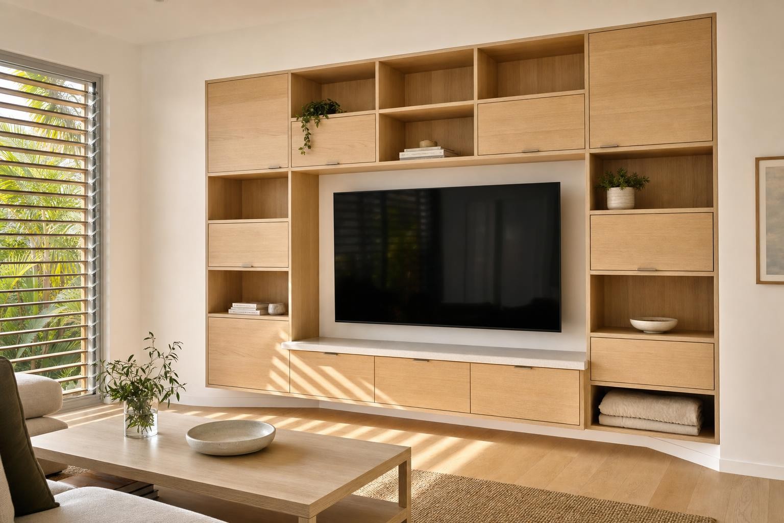 Scandinavian · TV feature wall