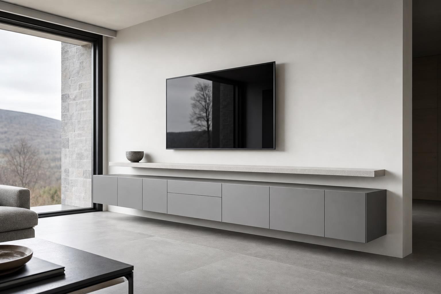 Simple Modern Minimalist · TV feature wall
