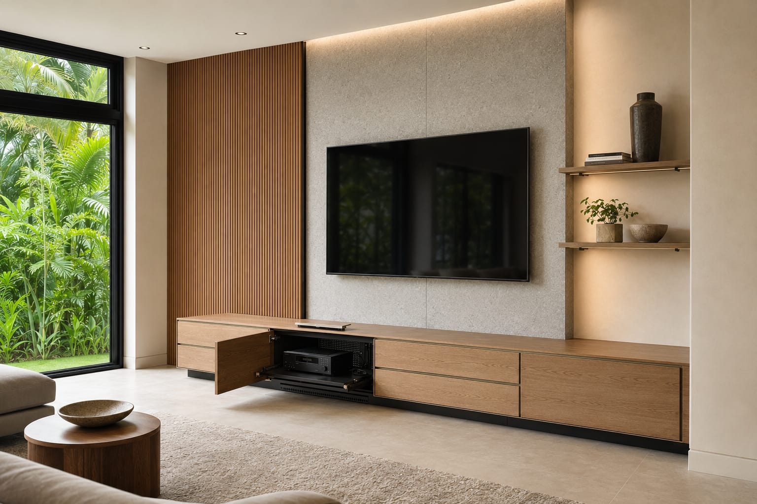 Simple Modern Minimalist · TV feature wall