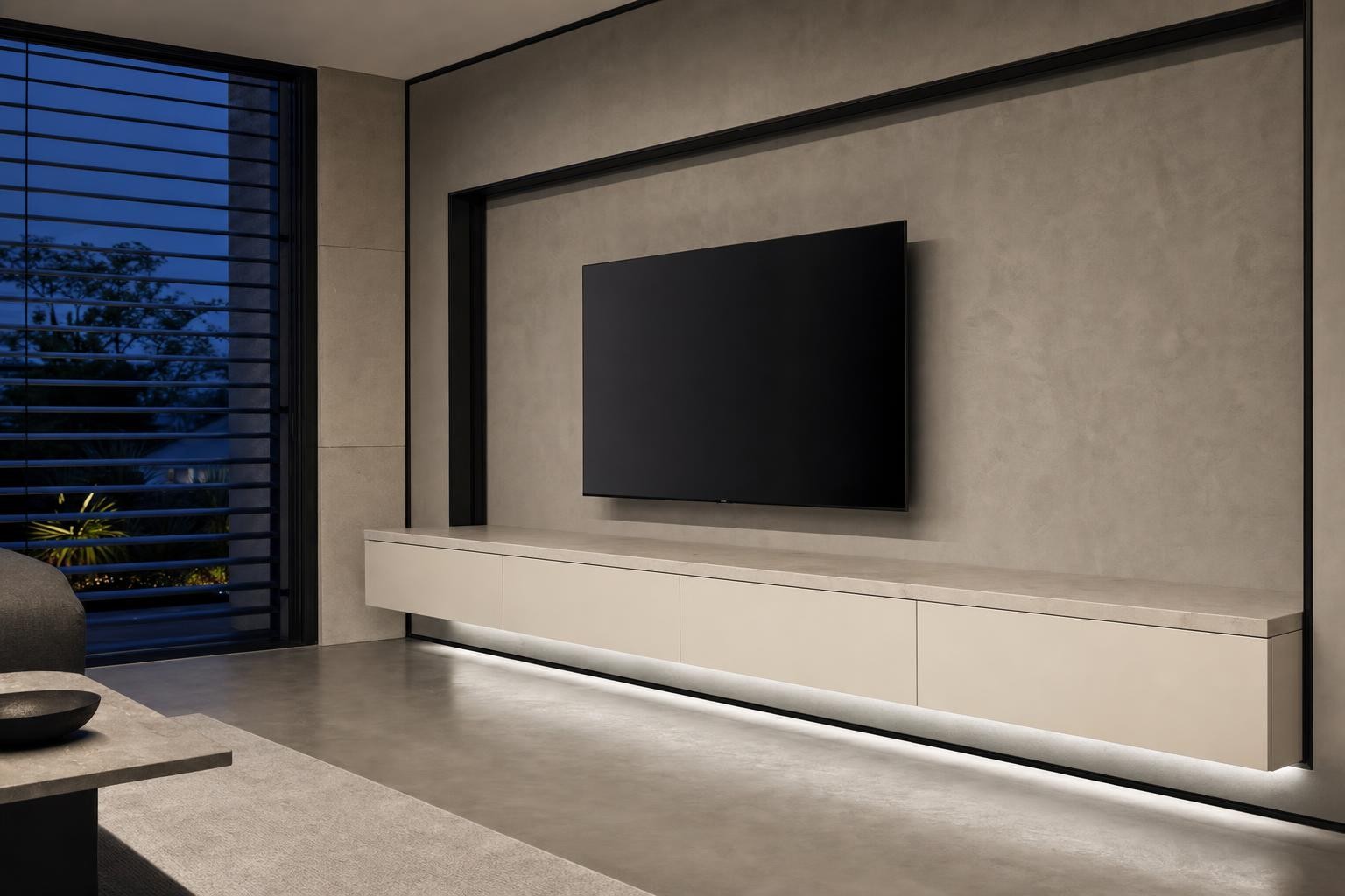 Simple Modern Minimalist · TV feature wall