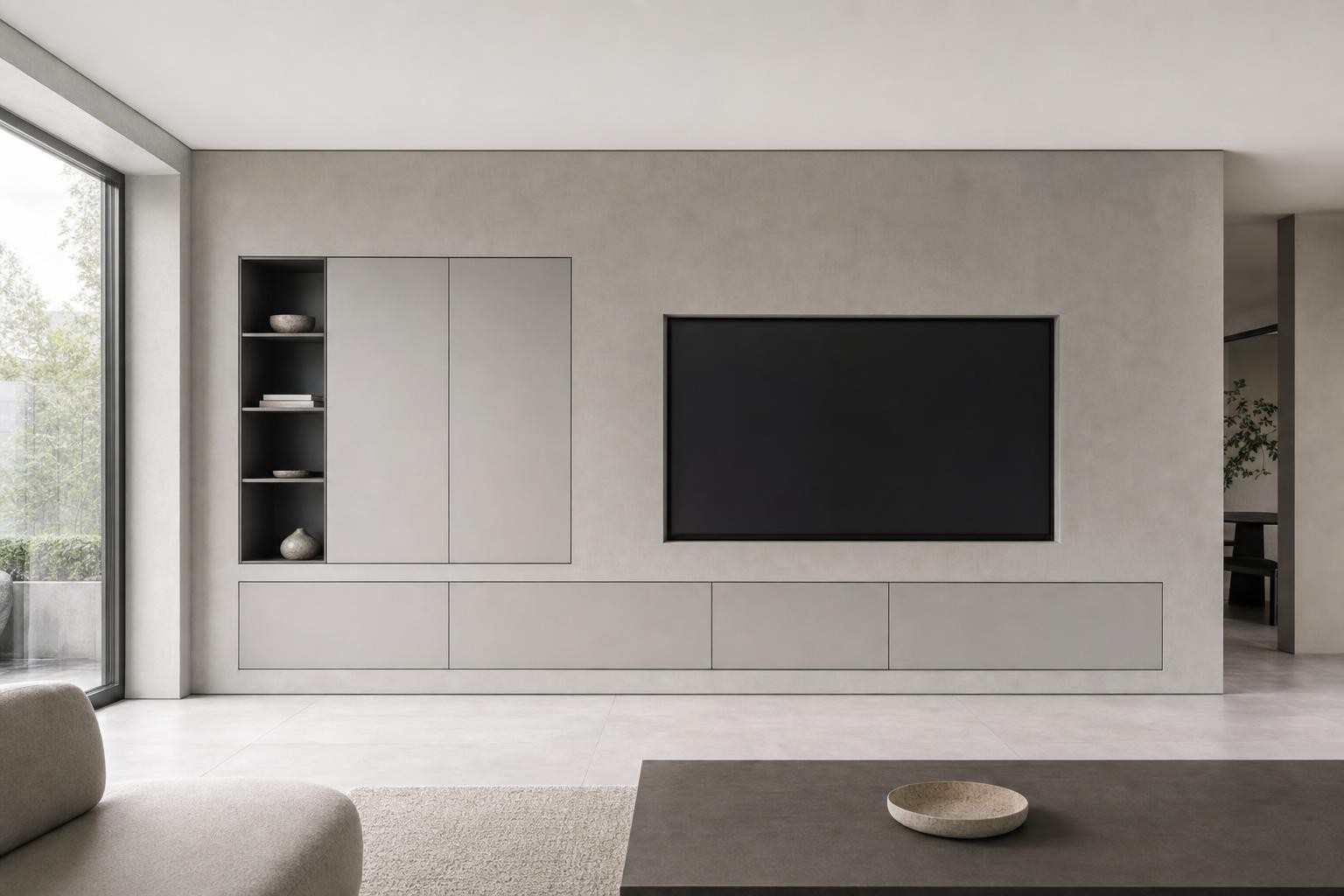 Simple Modern Minimalist · TV feature wall