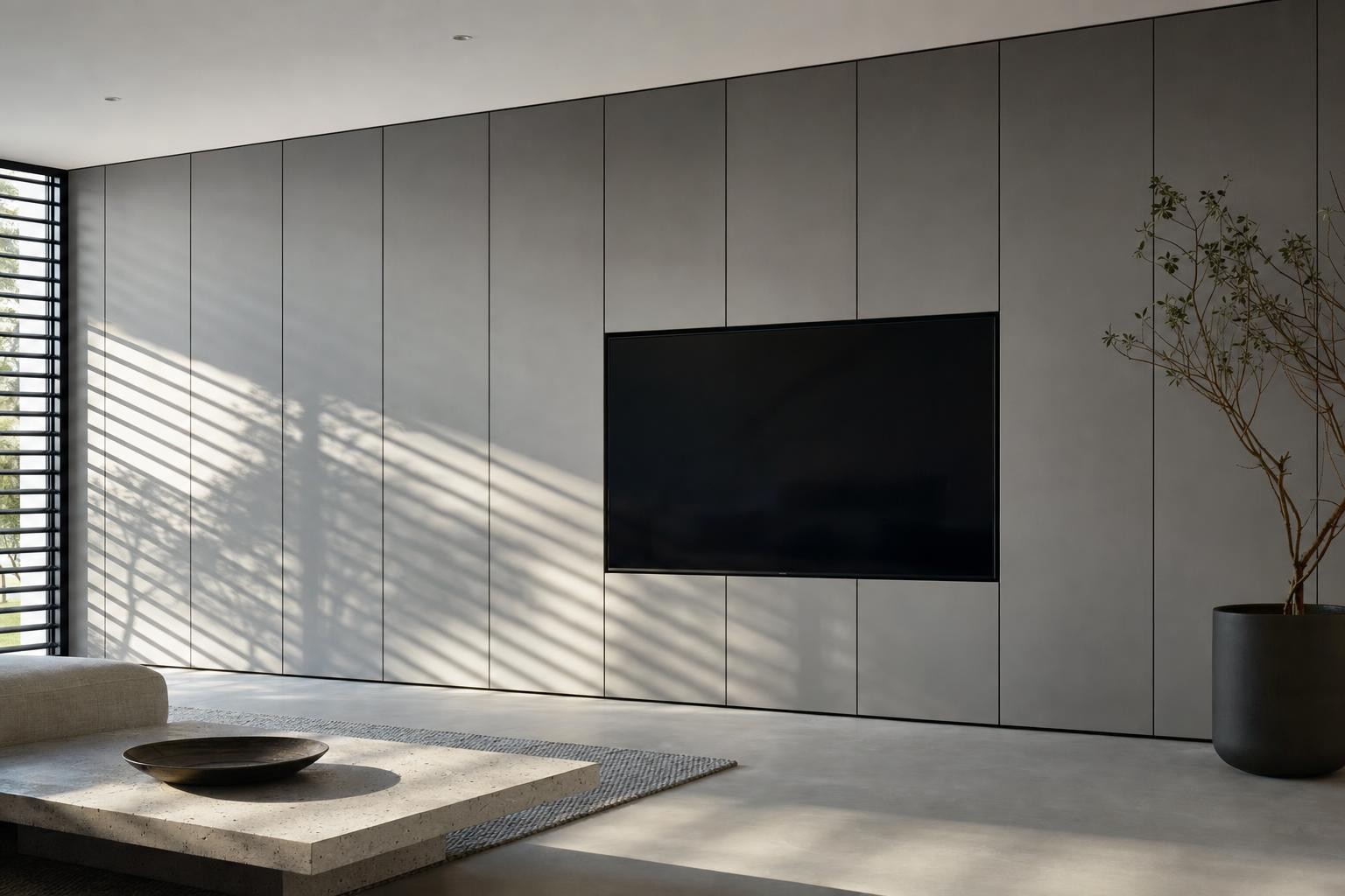 Simple Modern Minimalist · TV feature wall