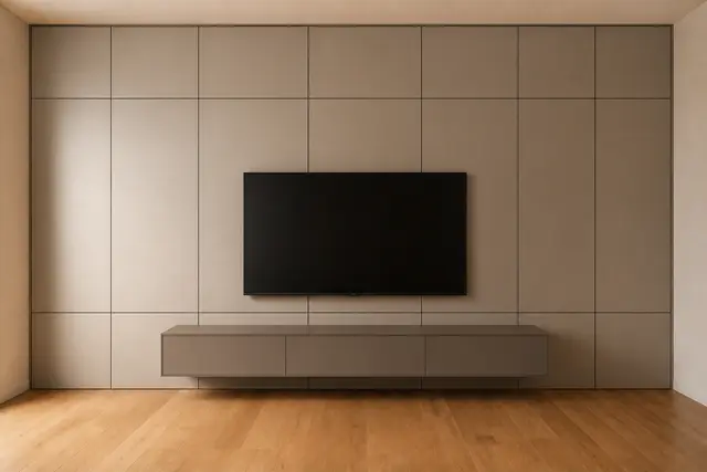 One wall, nine materials — design concept