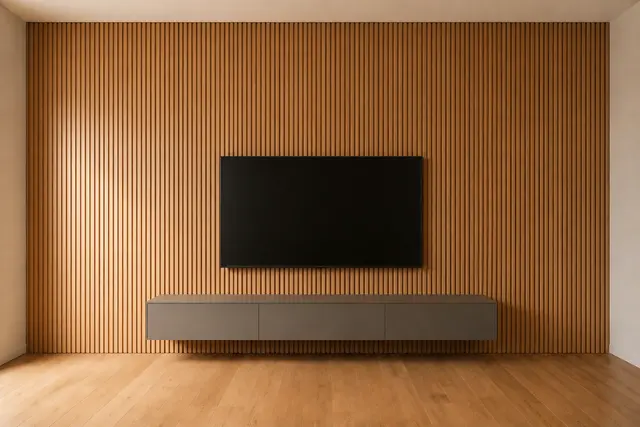 One wall, nine materials — design concept