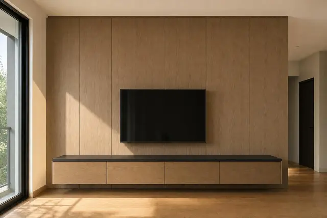 One wall, nine materials — design concept