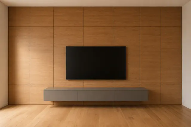 One wall, nine materials — design concept