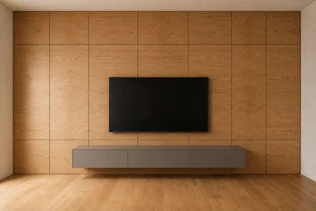 One wall, nine materials — design concept