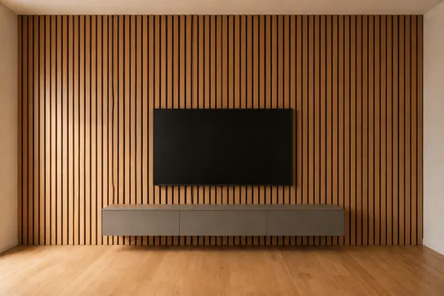 One wall, nine materials — design concept