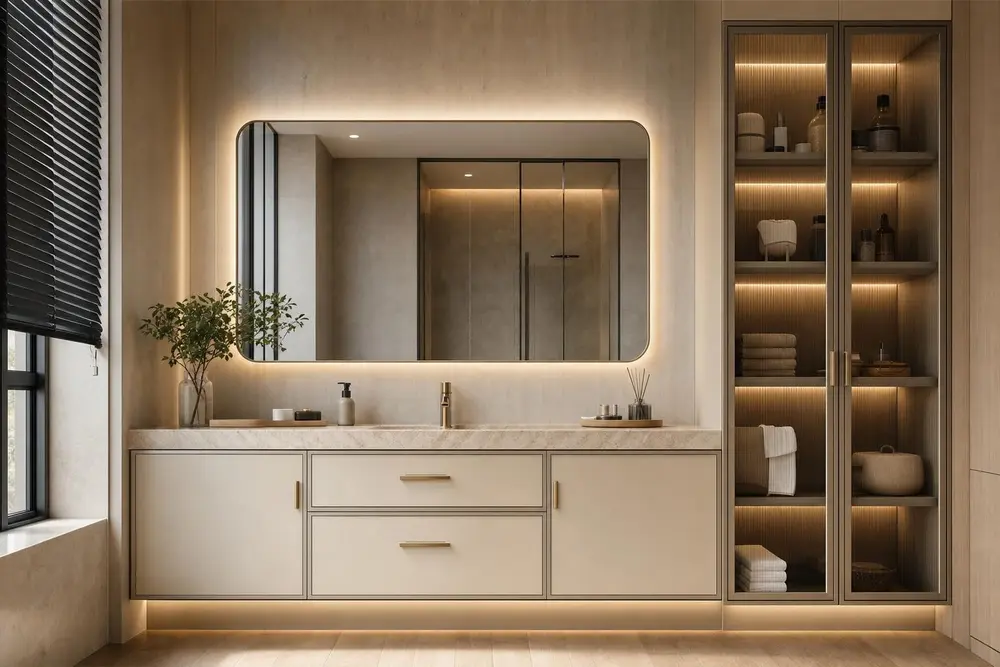 Bathroom vanity design concept — Cream Luxury style