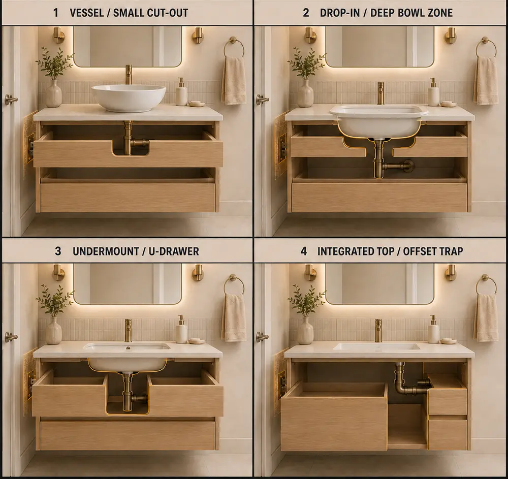Bathroom vanity design concept — Cream Luxury style