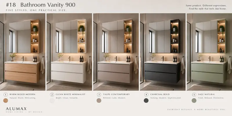 residential bathroom vanity — Wall-hung bathroom vanity · 900