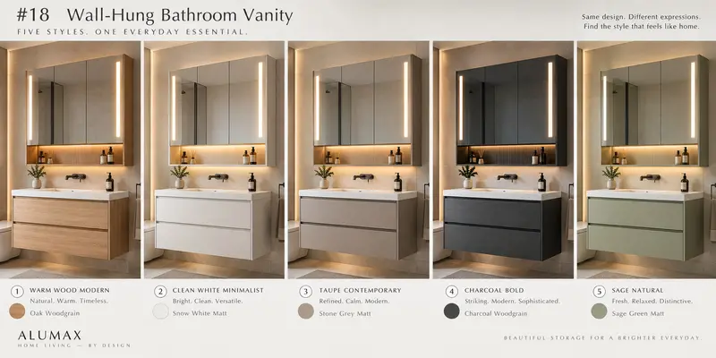 Wall-hung bathroom vanity