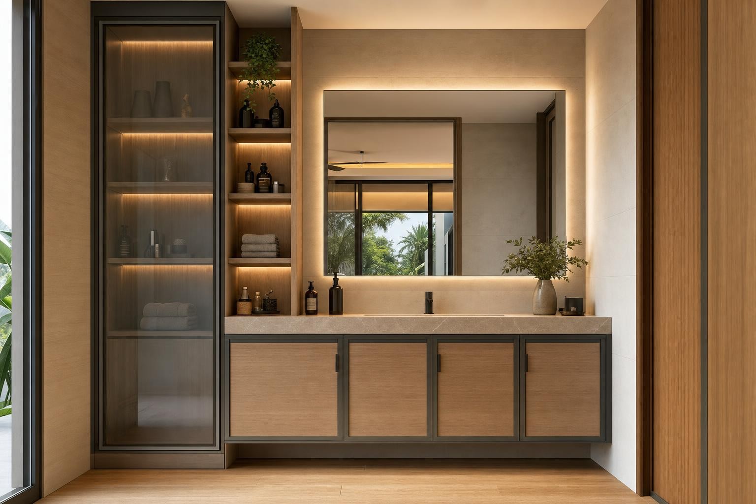 Warm Wood Modern · Vanity
