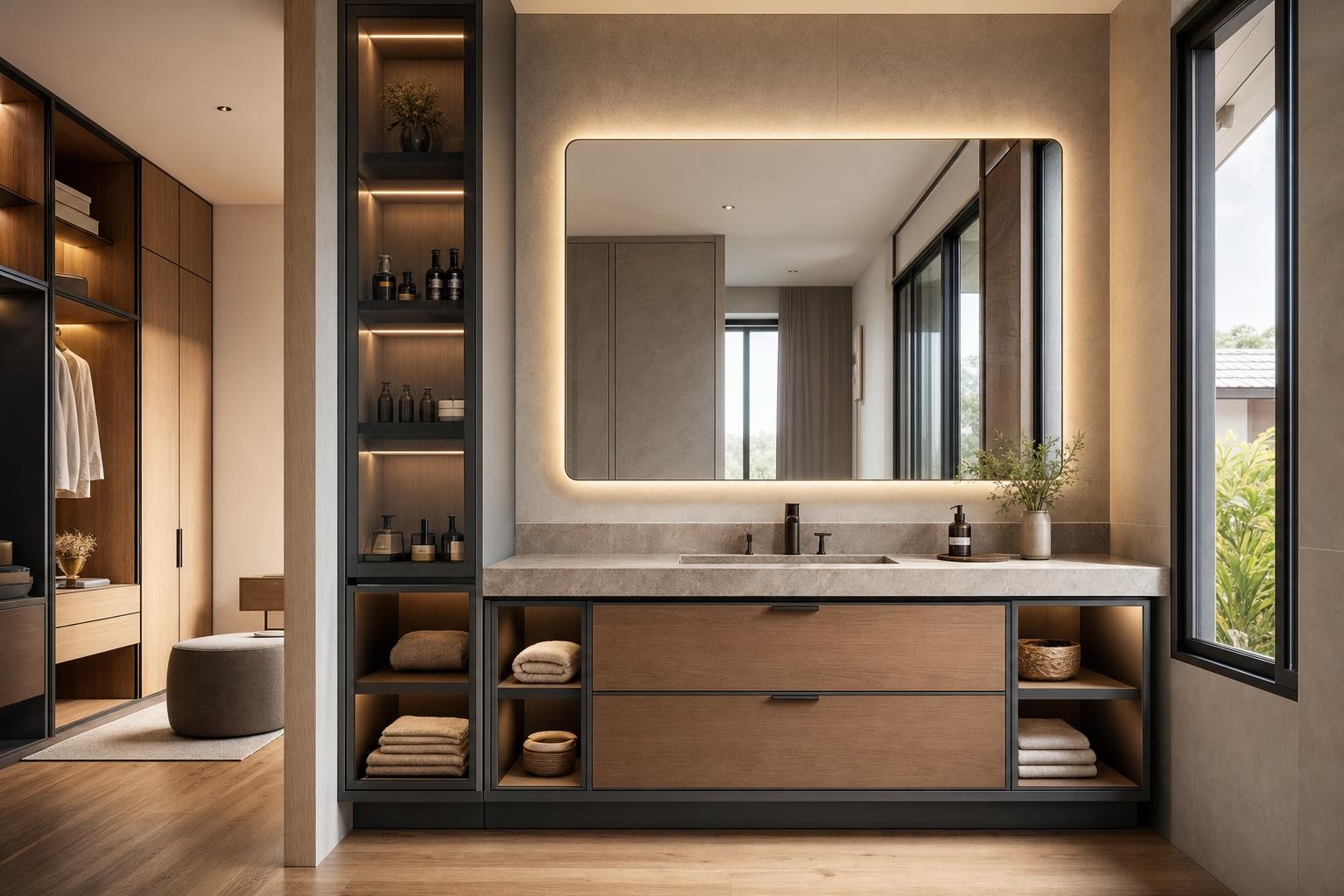 Warm Wood Modern · Vanity