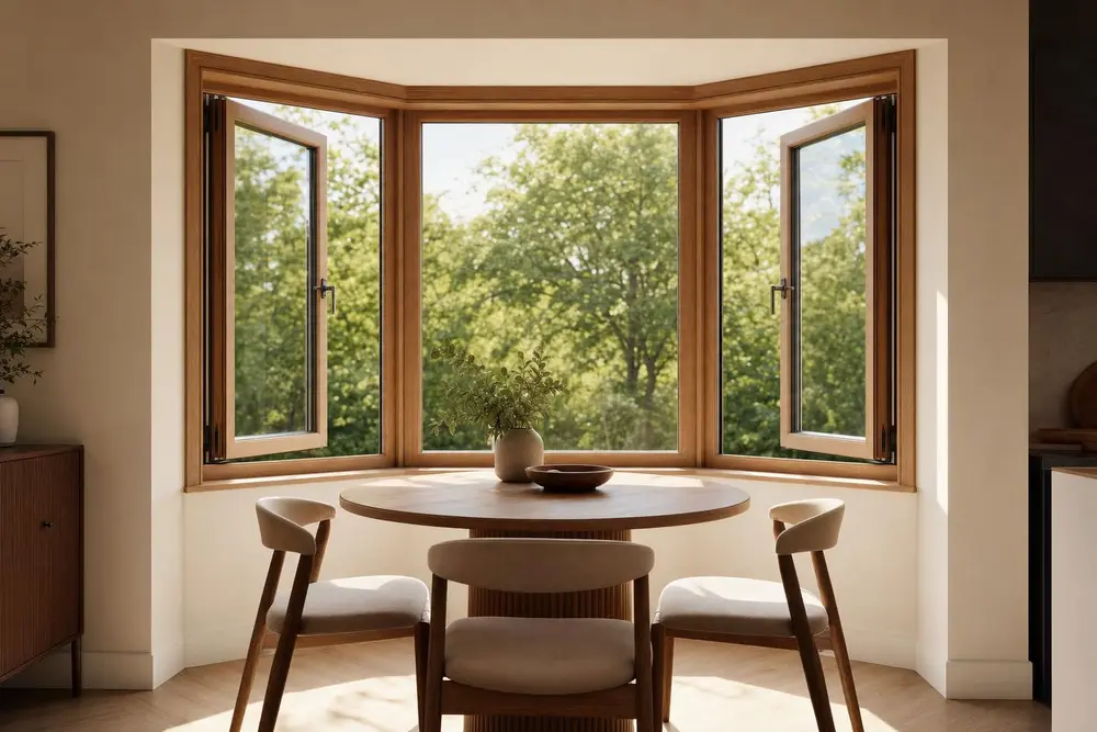 Design concept for this decision — Warm Wood Modern style