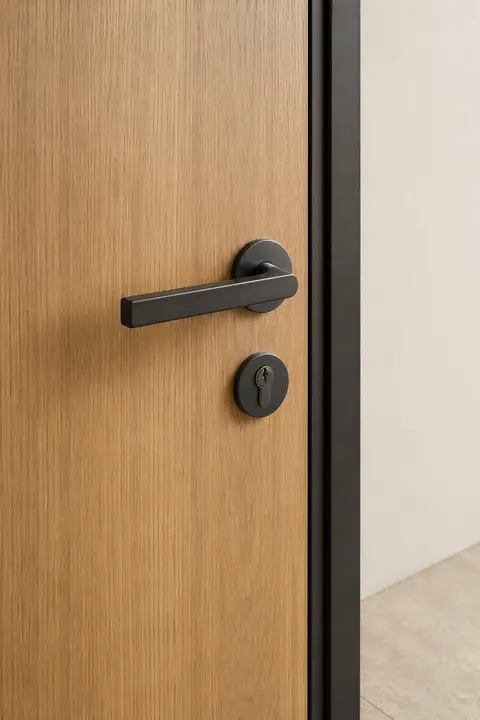 Opening-hardware close-up — Lever mortise