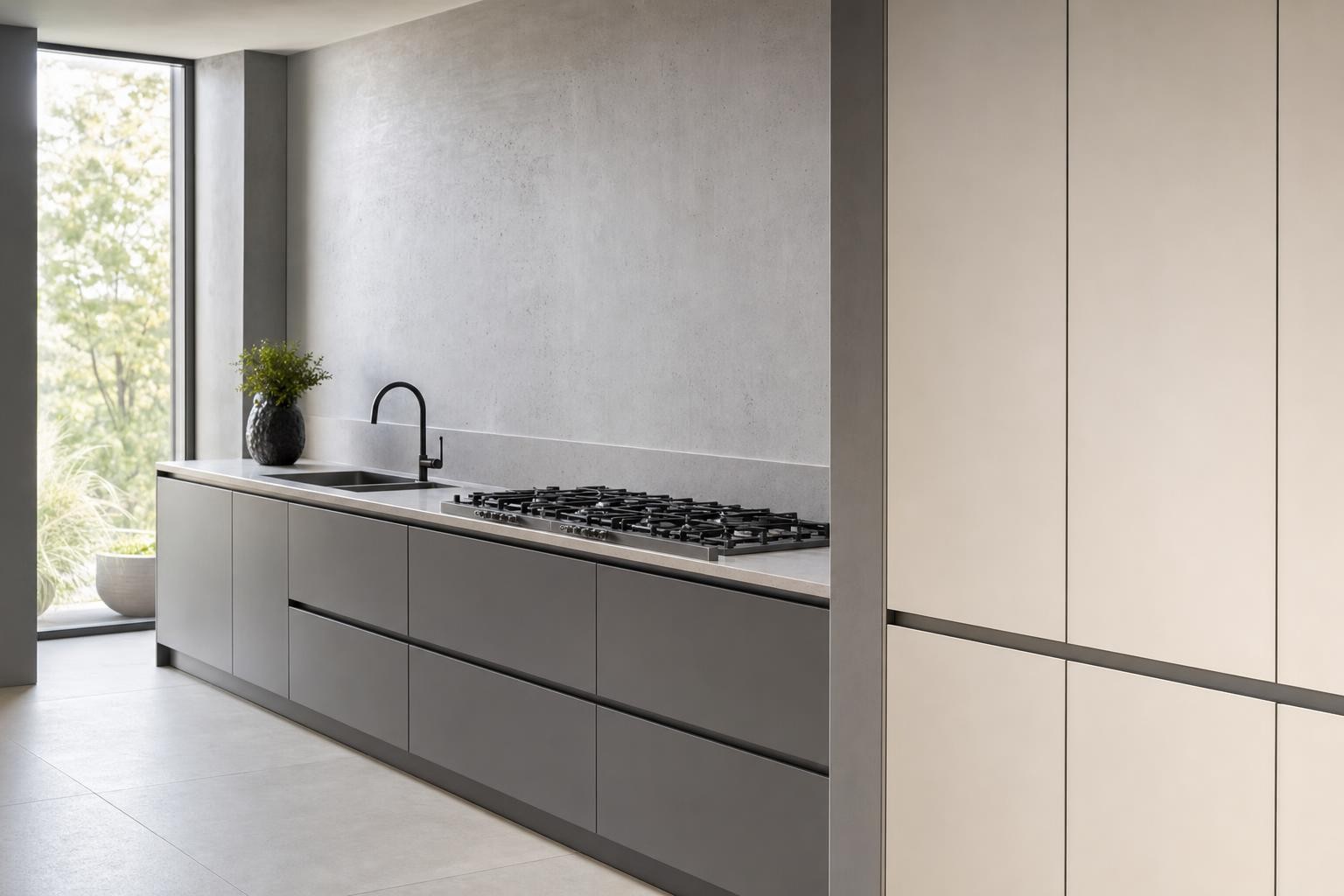 Simple Modern Minimalist · Wet kitchen