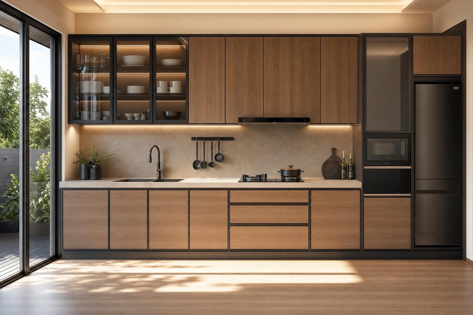 Warm Wood Modern · Wet kitchen