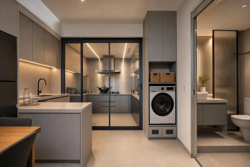 Kitchen design concept — Simple Modern Minimalist style