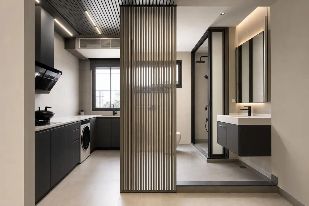 Wet Kitchen / Aluminium Cabinets — design concept