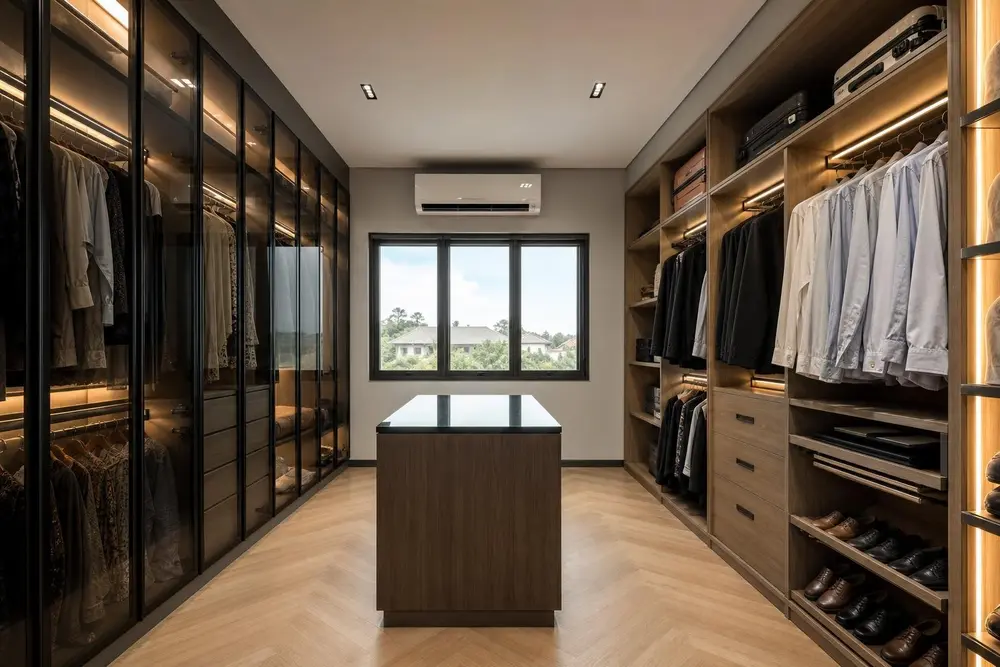 Design concept for this decision — Warm Wood Modern style