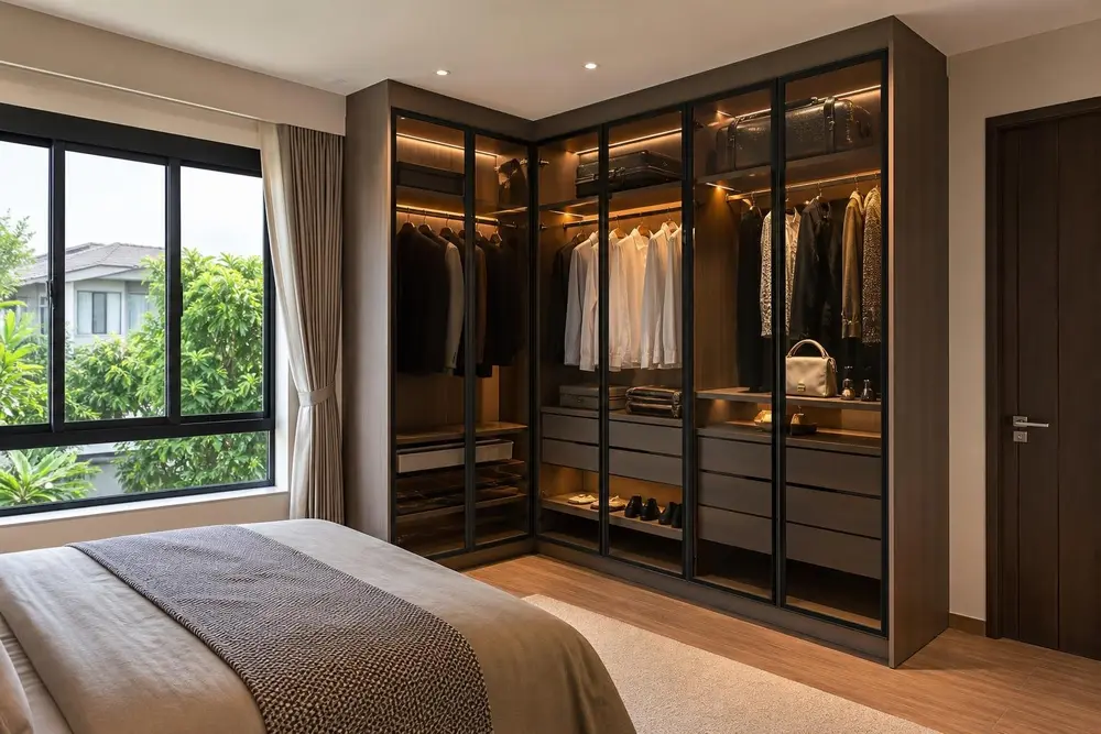 Design concept for this decision — Warm Wood Modern style