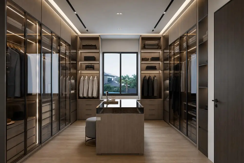Design concept for this decision — Warm Wood Modern style