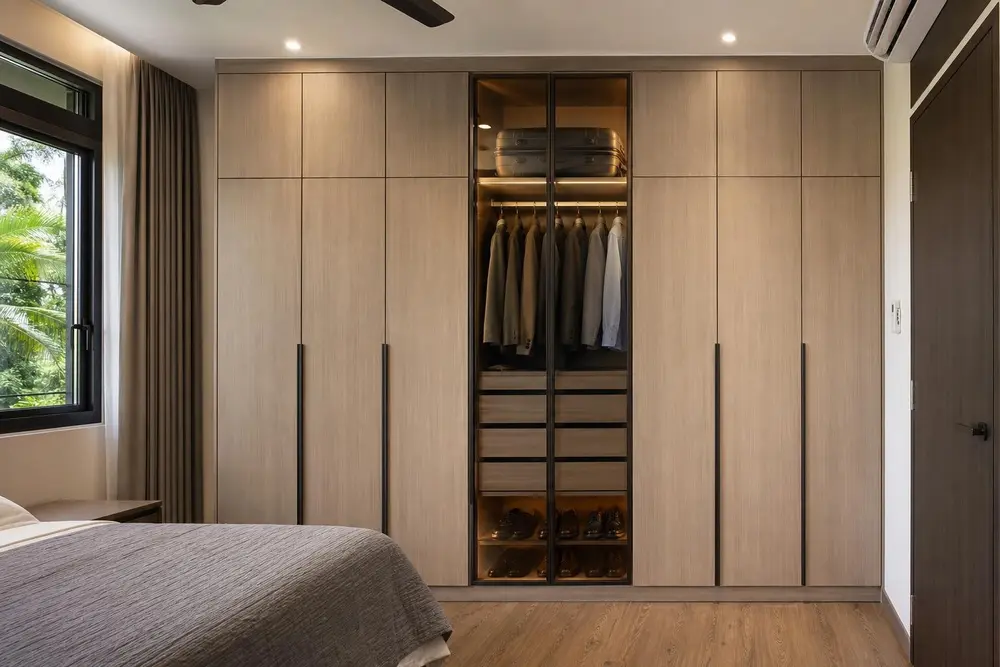 Design concept for this decision — Warm Wood Modern style