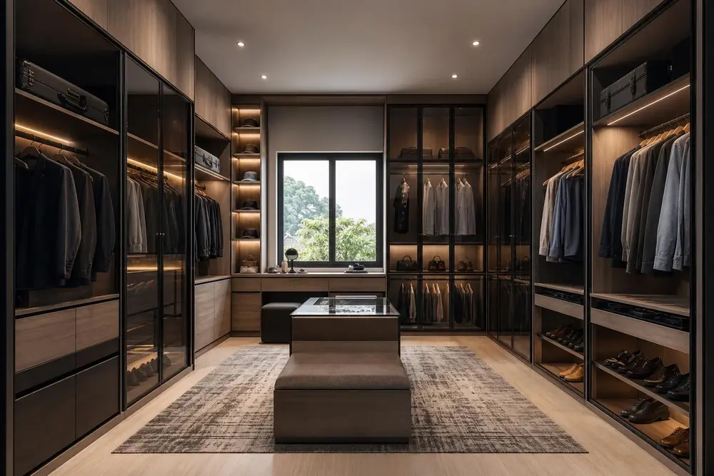 Design concept for this decision — Warm Wood Modern style